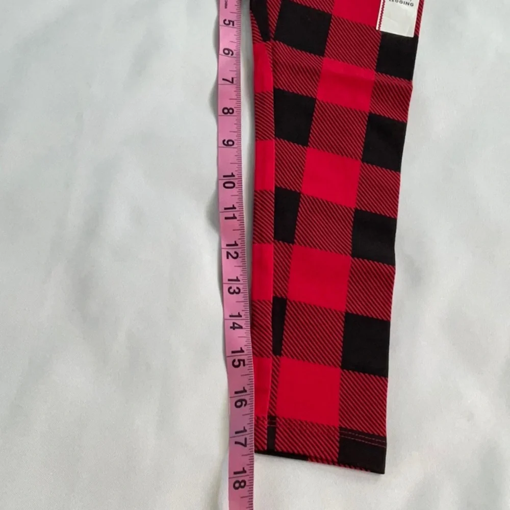 Cat‎ & Jack toddler Girls Buffalo plait Legging red black size XS 4-5